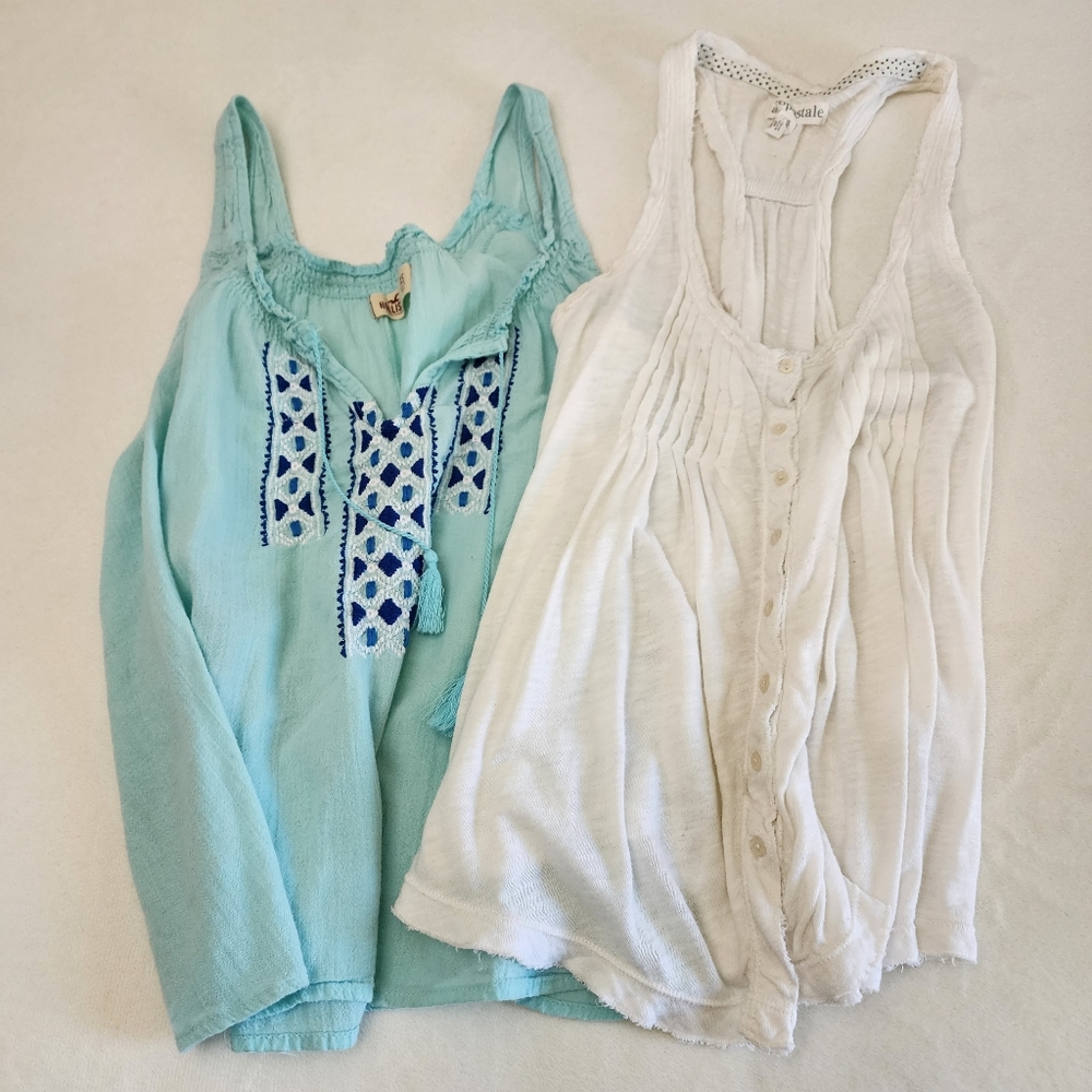 Hollister Tank Top Women's Blue Size XS Aeropostale Tank White XS
